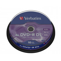 Verbatim 43666 DVD vergine 8,5 GB DVD+R DL 10 pz