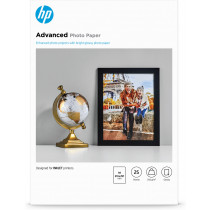 HP Carta Fotografica Advanced Q5456A A4 250 G Lucida Conf. 25