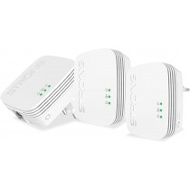 Strong Powerline 600 Triple Pack Mini 600 Mbit/s Collegamento Ethernet LAN 3 pz Bianco