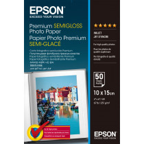 Epson Premium, 100 x150 mm, 251g/m² carta fotografica Bianco Semi lucida