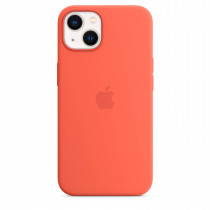 Custodia Cover Case MagSafe in silicone per iPhone 13 - Mandarino