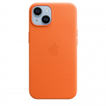 Apple Custodia Cover Case per Iphone 14 in Pelle - Arancione