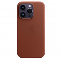 Apple Custodia Cover Case per Iphone 14 Pro in Pelle - Terra d'Ombra
