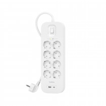 Belkin SRB003VF2M Multipresa Montabile a Parete 8 Prese AC 2 m Bianco