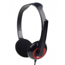 Gembird MHS-002 Cuffie Stereo Cablato Nero Rosso