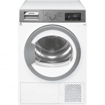 Smeg DHT83LIT-1 asciugatrice Libera installazione Caricamento frontale 8 kg A+++ Argento  Bianco