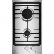 Electrolux EGG3322NVX Piano Cottura da Incasso a Gas Due Grate in Ghisa Acciaio Inossidabile