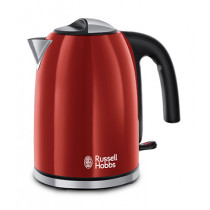 Russell Hobbs 20412-70 Bollitore Elettrico Nero Acciaio Inossidabile Rosso