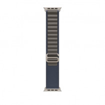Apple MT5J3ZM/A Cinturino Alpine Loop per Apple Watch 49 mm S Poliestere Riciclato Titanio Blu
