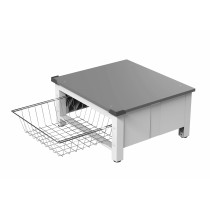 Meliconi Base Space Basket Base di Rialzo con Cestello per Lavatrice Kit di Sovrapposizione 1 pz Bianco