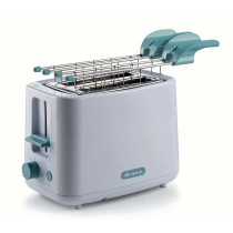 Ariete 157 Tostapane Breakfast, 760W, Capacità 2 fette di pane, Pinze in acciaio inox, 7 livelli di doratura, Pulsante stop, Tocco freddo, White