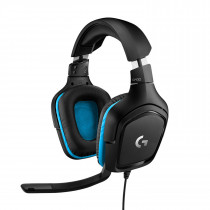 Logitech G G432 Cuffie a Padiglione Cablato da Gaming Nero Blu