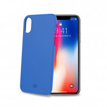 Celly Shock Custodia Cover Case per Apple Iphone X Iphone Xs Blu
