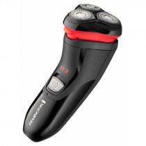 Remington R3000 Rasoio Elettrico Rotazione Trimmer Nero Rosso