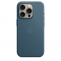 Apple Custodia Cover Case MagSafe in Tessuto Finewoven per Iphone 15 Pro A2848 Blu Pacifico
