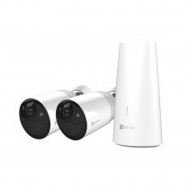 Ezviz BC1-B2 Telecamera di Sicurezza IP a Batteria Kit 2 Camere con Base Bianco