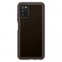 Custodia Soft Clear Cover Morbida Samsung EF-QA038TBEGEU per Galaxy A03s SM-A037 Black Nero