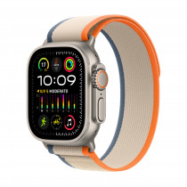 Smartwatch Apple Watch Ultra 2 GPS + Cellular Cassa 49m in Titanio con Cinturino Trail Loop S/M Arancione Beige